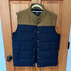 J. Crew men’s vest - blue and tan